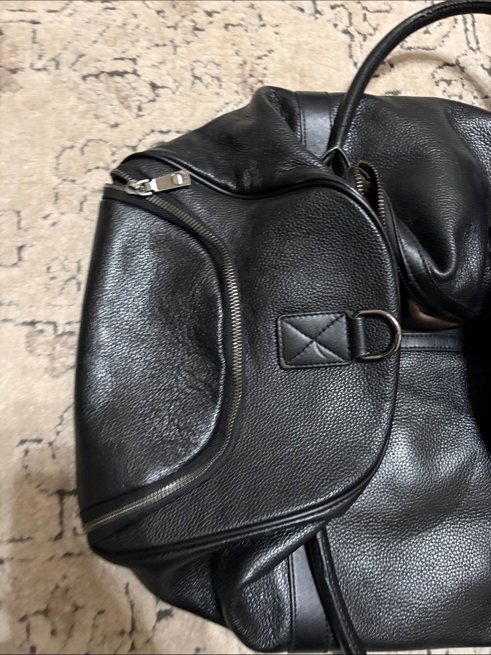 Bostanten Leather Men's Duffle Bag - Picture 6 of 7